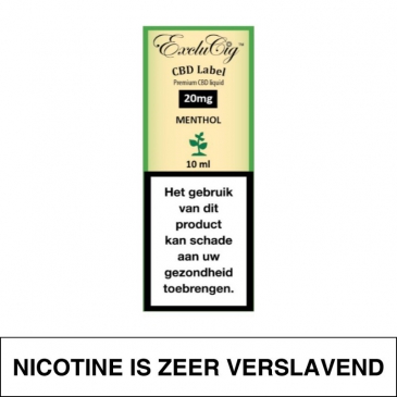 Exclucig Cbd Label E-Liquid Menthol 20Mg Cbd 10Ml