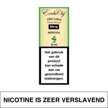 Exclucig Cbd Label E-Liquid Menthol 80Mg Cbd 10Ml