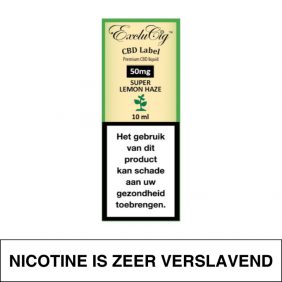 Exclucig Cbd Label E-Liquid Super Lemon Haze 50Mg Cbd 10Ml
