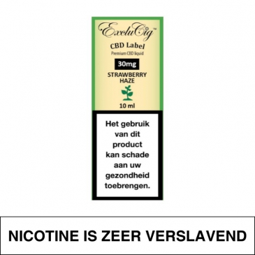 Exclucig Cbd Label E-Liquid Strawberry Haze 30Mg Cbd 10Ml