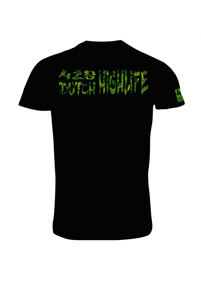 420 Dutch Highlife T-Shirt: Big Weed Heren - Afbeelding 2