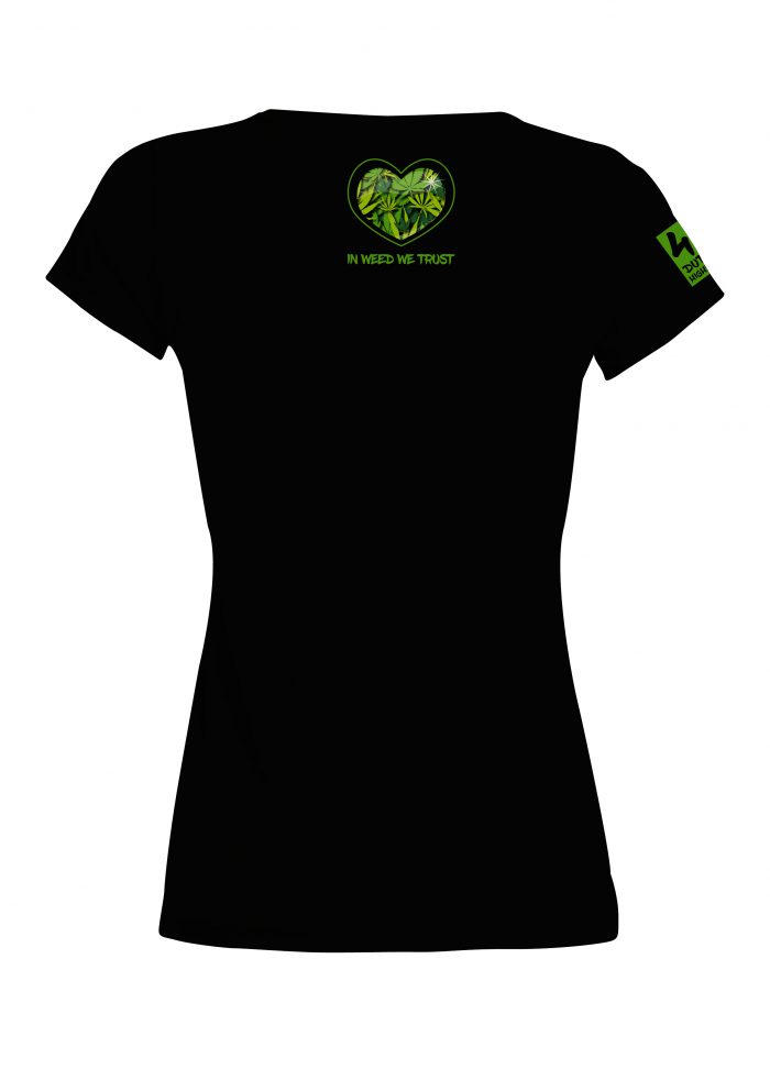 420 Dutch Highlife T-Shirt: In Weed We Trust Dames - Afbeelding 2